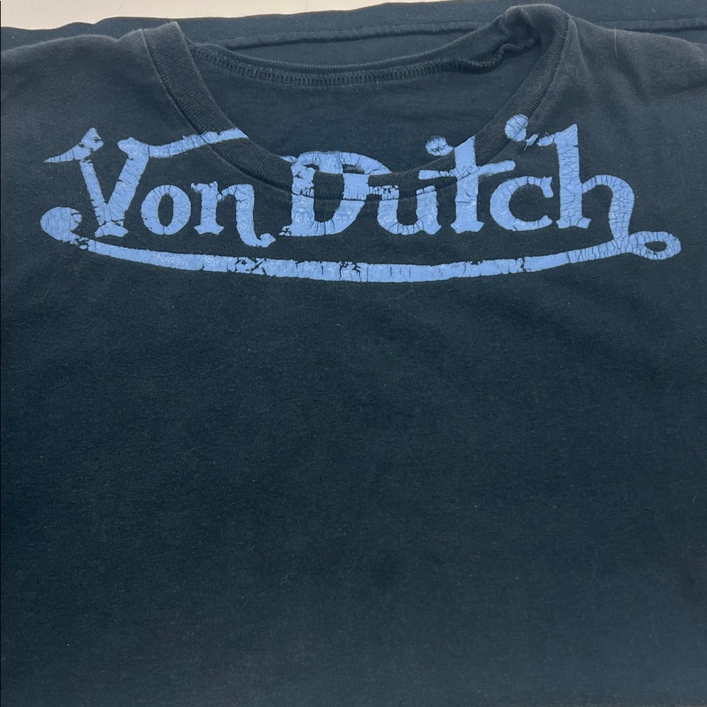 Von Dutch Vintage Navy Tee with Blue Logo classic sz small
